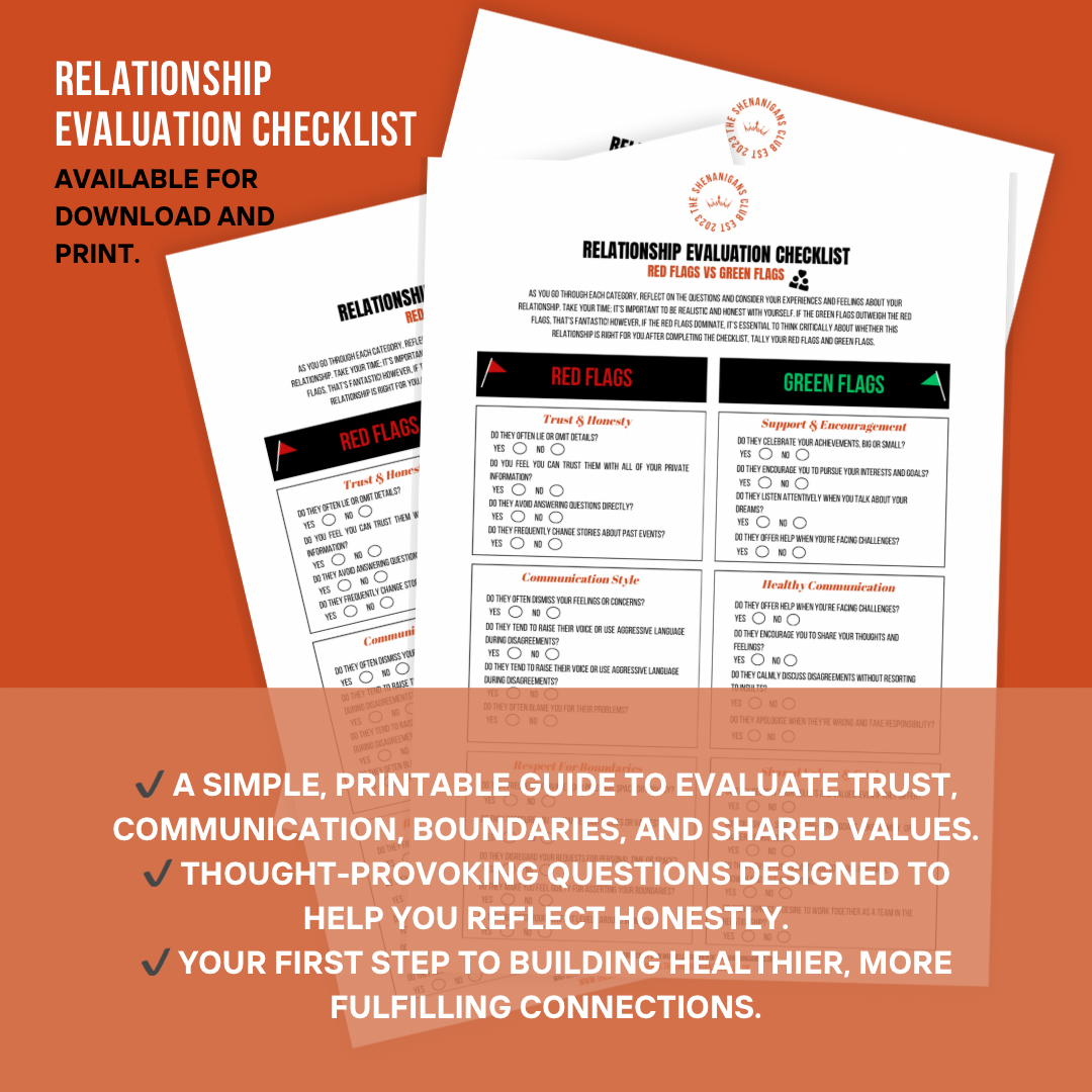 Relationship Evaluation Checklist: Red Flags vs Green Flags